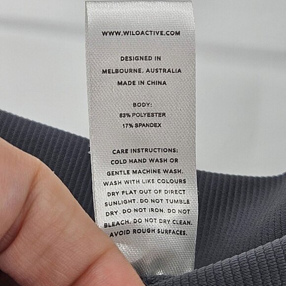 WILO Base Ribbed 7/8 Legging Gray Women’s Size S High Rise Activewear Athleisure - Picture 6 of 9